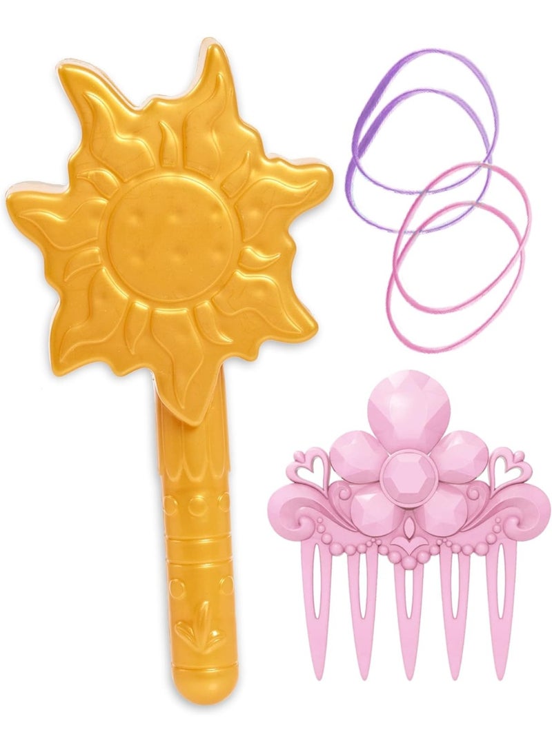 ديزني برنسيس رأس تصفيف شعر رابونزيل من ديزني برينسيس مع 7 إكسسوارات للشعر - لعبة دمية تصفيف شعر للأطفال من عمر 3 سنوات فما فوق - مجموعة تصفيف شعر إبداعية للعب التخيلي - Image 5